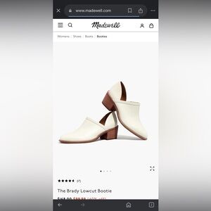 Madewell The Brady Low Cut Bootie- Ivory